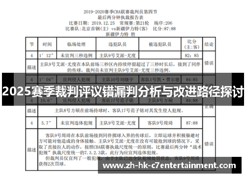 2025赛季裁判评议错漏判分析与改进路径探讨