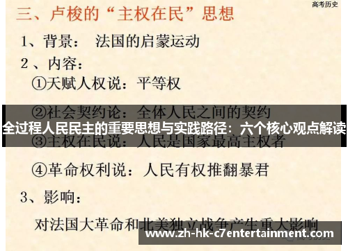 全过程人民民主的重要思想与实践路径：六个核心观点解读
