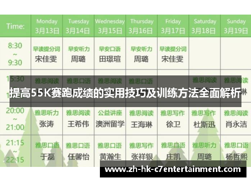 提高55K赛跑成绩的实用技巧及训练方法全面解析