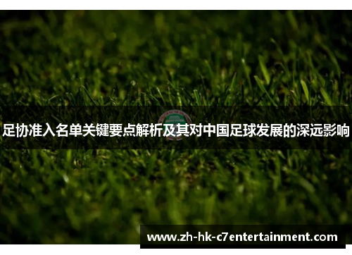 足协准入名单关键要点解析及其对中国足球发展的深远影响 足协准入名单关键要点解析及其对中国足球发展的深远影响